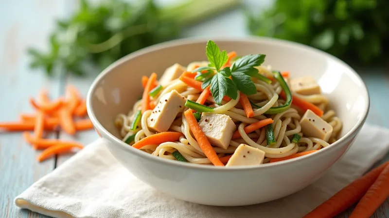 Stir-Fried Rice Noodles with Chicken and Vegetables – Low FODMAP