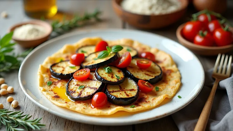 Socca & Grilled Vegetables: The Gut-Friendly Chickpea Pancake