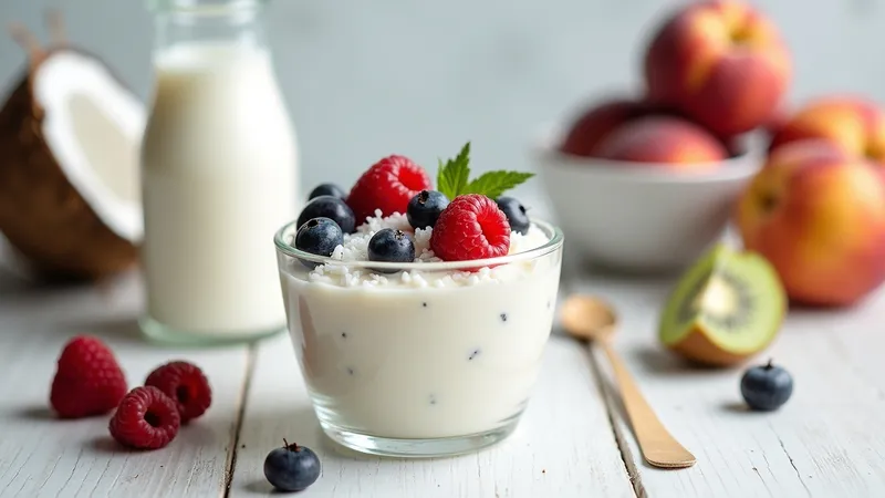 Pudding de tapioca au lait sans lactose et noix de coco