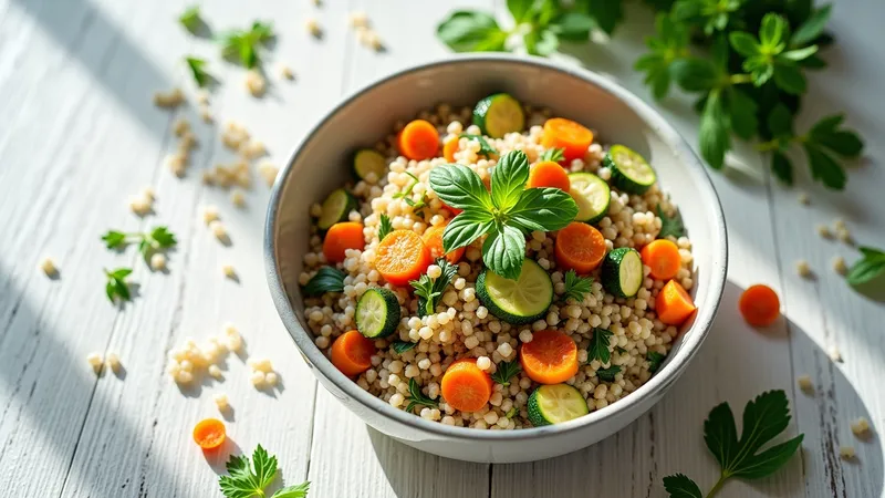 Pilaf de Quinoa, Carottes, Courgettes et Herbes — Recette Gut-Friendly