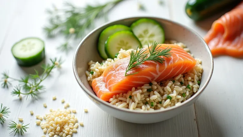 Basmati Rice Salad with Salmon, Cucumber & Dill — Light and Gut-Friendly