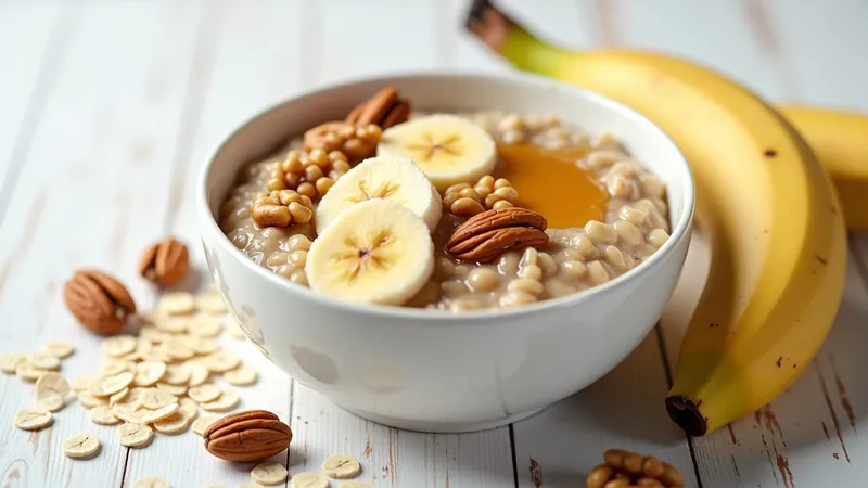 Porridge d'avoine à la banane et aux noix façon IBS-friendly