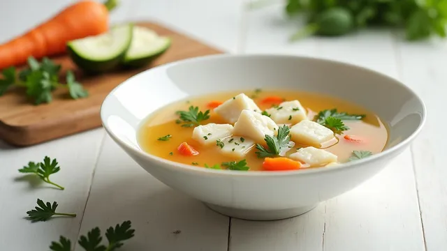 Clear Vegetable, Rice & Tofu Soup for an IBS Flare Day