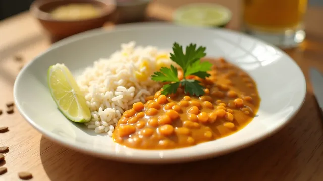 Mild Red Lentil Dahl with Basmati Rice