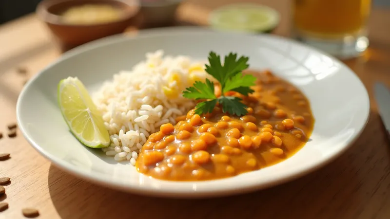 Mild Red Lentil Dahl with Basmati Rice