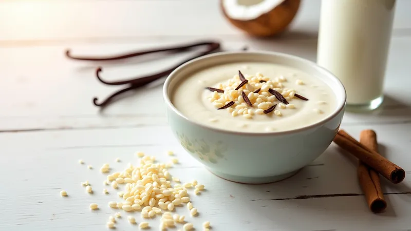 Riz au lait sans lactose parfumé à la vanille