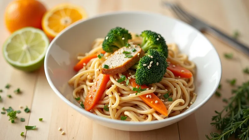 Stir-Fried Rice Noodles with Chicken, Carrots & Broccoli — Gut-Friendly Recipe