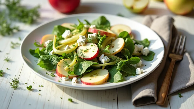 Chicory, Apple and Soft Goat's Cheese Salad