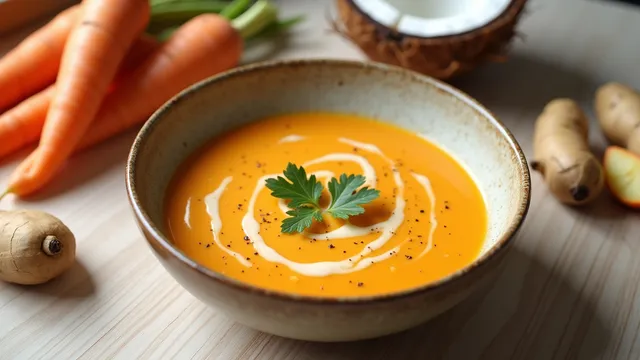 Sweet Potato, Carrot & Coconut Milk Soup